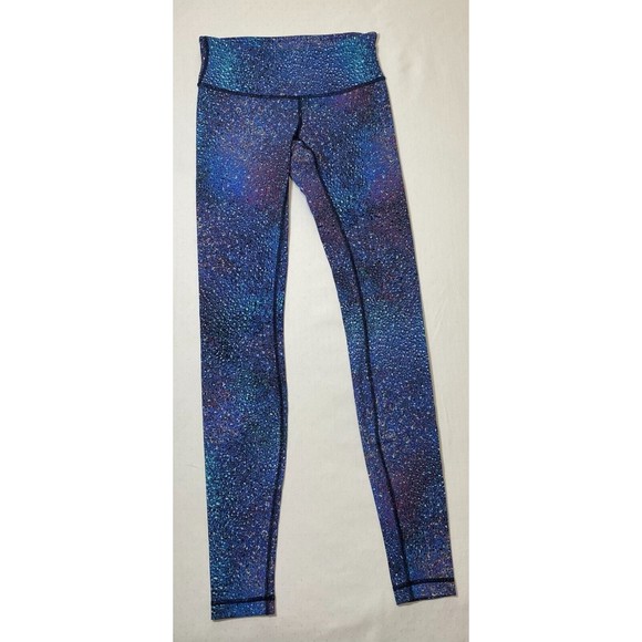 LULULEMON Wunder Under Leggings Women Size 4 Strive Mermaid Multi Luxtreme RARE - Picture 1 of 8